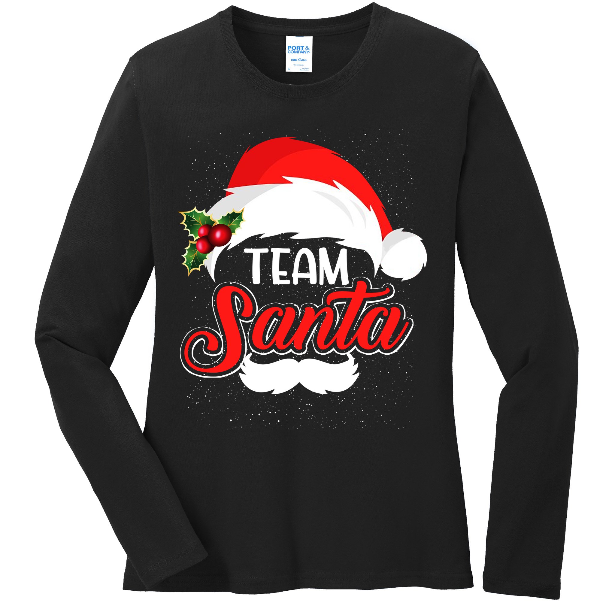 Team Santa Christmas Family Ladies Long Sleeve Shirt