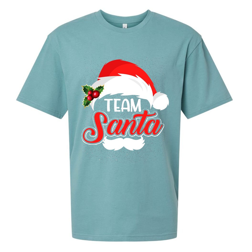 Team Santa Christmas Family Sueded Cloud Jersey T-Shirt