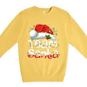 Team Santa Claus Christmas Family Matching Pajama Funny Xmas Premium Crewneck Sweatshirt