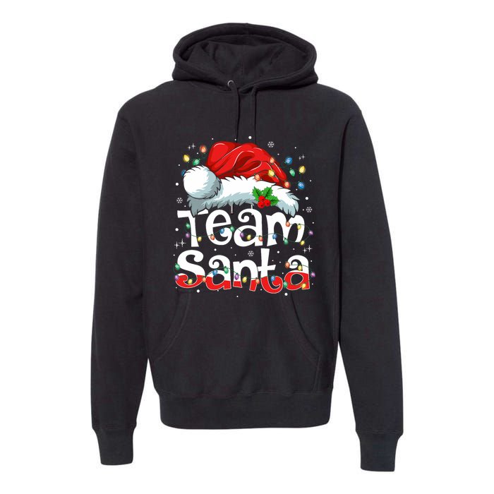 Team Santa Claus Christmas Family Matching Pajama Funny Xmas Premium Hoodie