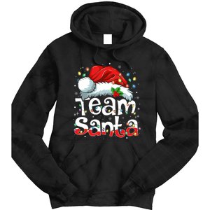 Team Santa Claus Christmas Family Matching Pajama Funny Xmas Tie Dye Hoodie