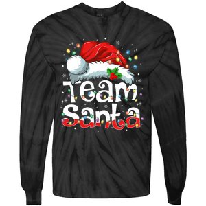 Team Santa Claus Christmas Family Matching Pajama Funny Xmas Tie-Dye Long Sleeve Shirt