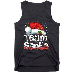 Team Santa Claus Christmas Family Matching Pajama Funny Xmas Tank Top