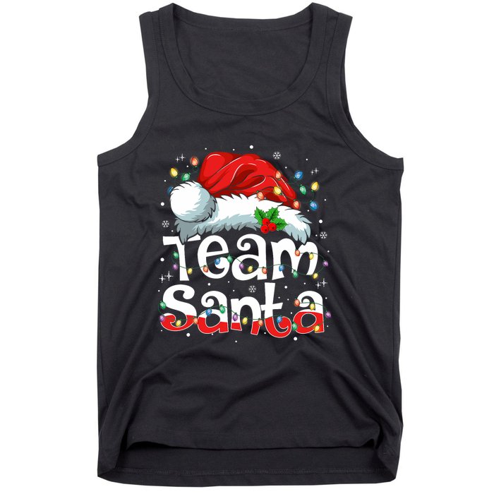 Team Santa Claus Christmas Family Matching Pajama Funny Xmas Tank Top