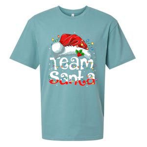 Team Santa Claus Christmas Family Matching Pajama Funny Xmas Sueded Cloud Jersey T-Shirt