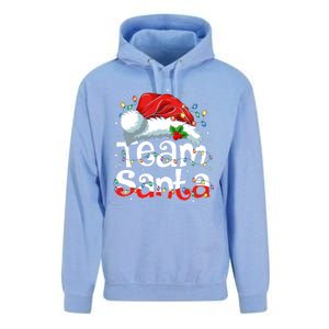 Team Santa Claus Christmas Family Matching Pajama Funny Xmas Unisex Surf Hoodie