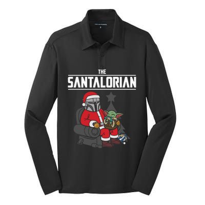 The Santalorian Christmas Silk Touch Performance Long Sleeve Polo