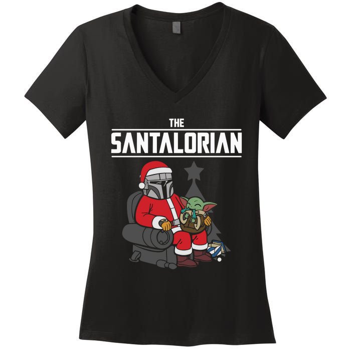 The Santalorian Christmas Women's V-Neck T-Shirt