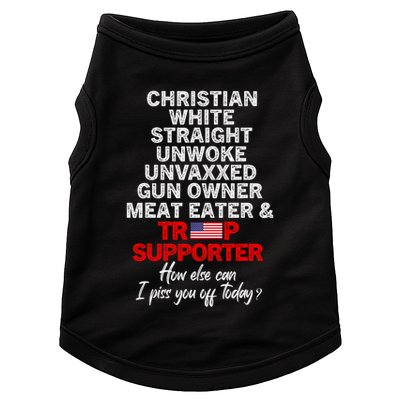 Trump Supporter Christian White Straight Unwoke Unvaxxed Doggie Tank