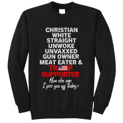 Trump Supporter Christian White Straight Unwoke Unvaxxed Sweatshirt