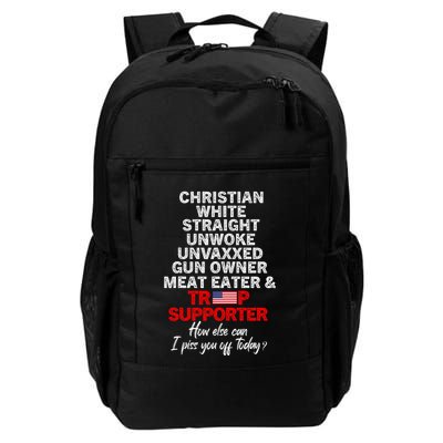 Trump Supporter Christian White Straight Unwoke Unvaxxed Backpack