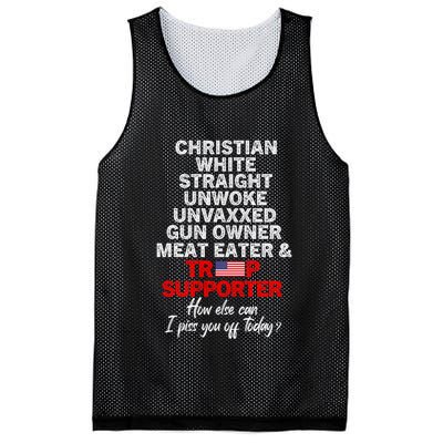 Trump Supporter Christian White Straight Unwoke Unvaxxed Mesh Reversible Basketball Jersey Tank