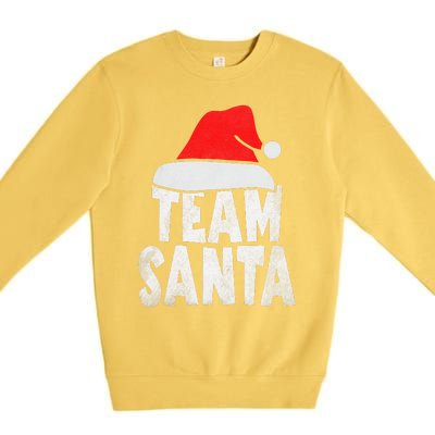 Team Santa Christmas Squad Family Matching Pajamas  Premium Crewneck Sweatshirt