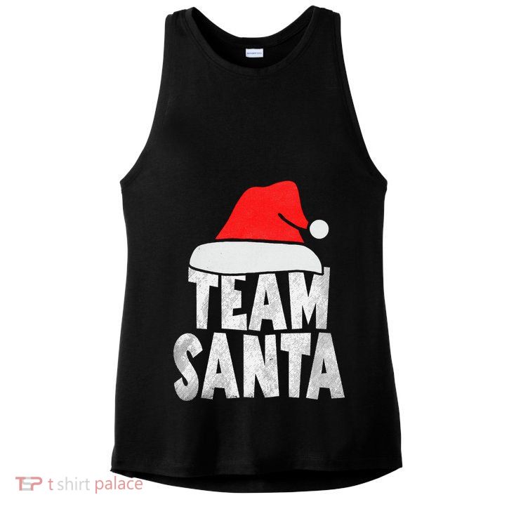 Team Santa Christmas Squad Family Matching Pajamas  Ladies PosiCharge Tri-Blend Wicking Tank