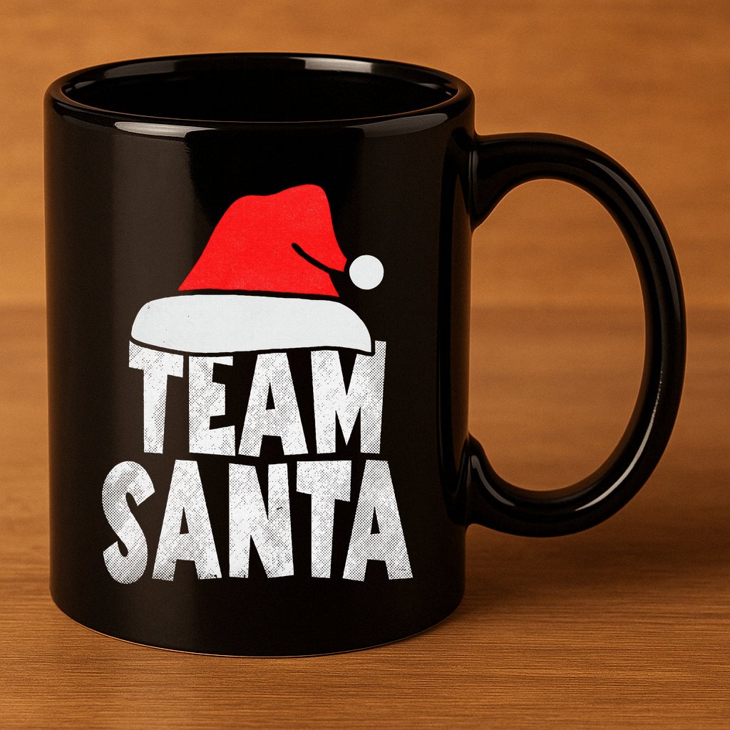 Team Santa Christmas Squad Family Matching Pajamas  11oz C Handle Ceramic Mug
