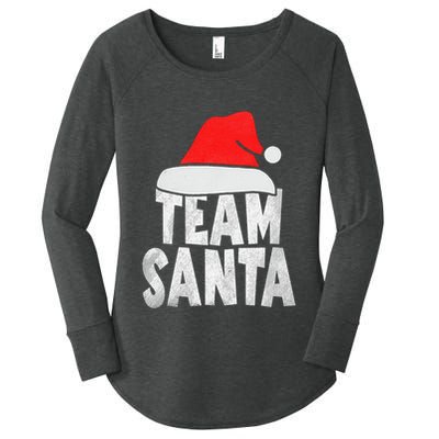 Team Santa Christmas Squad Family Matching Pajamas  Women's Perfect Tri Tunic Long Sleeve Shirt