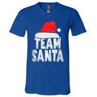 Team Santa Christmas Squad Family Matching Pajamas  V-Neck T-Shirt