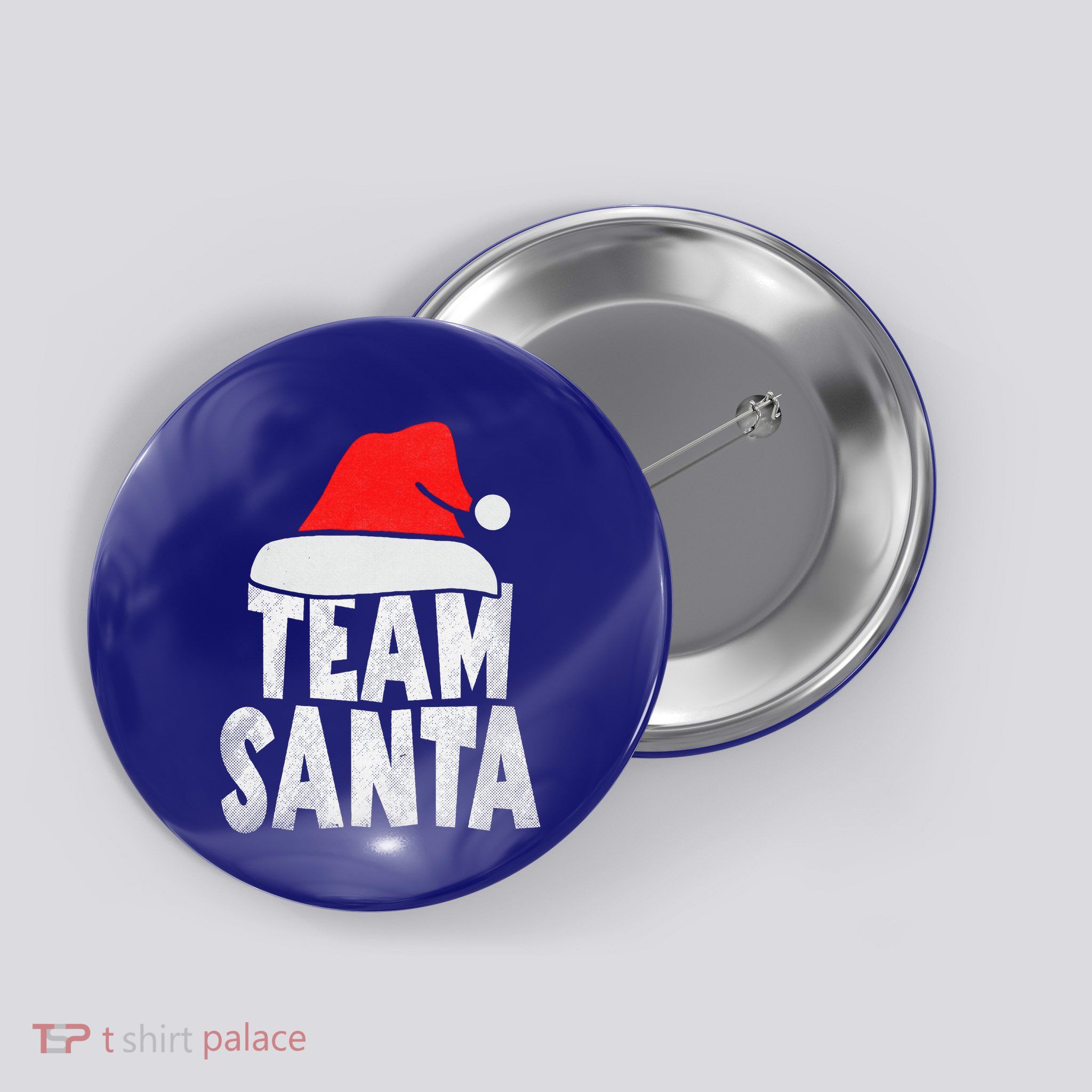 Team Santa Christmas Squad Family Matching Pajamas  Button