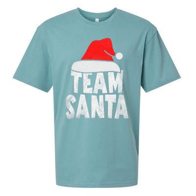 Team Santa Christmas Squad Family Matching Pajamas  Sueded Cloud Jersey T-Shirt