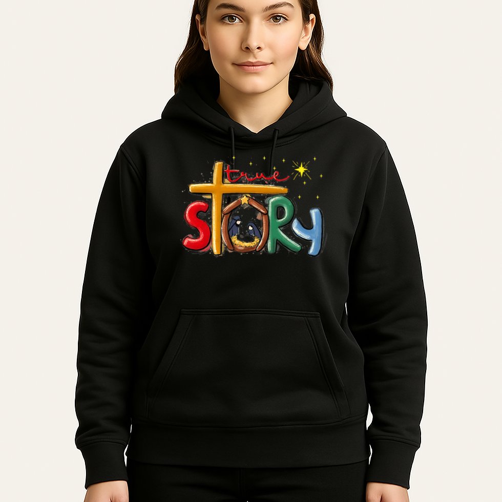True Story Christmas Nativity Jesus Christian Christmas Premium Hoodie