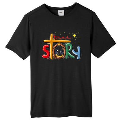 True Story Christmas Nativity Jesus Christian Christmas Premium Tall Fusion ChromaSoft Performance T-Shirt