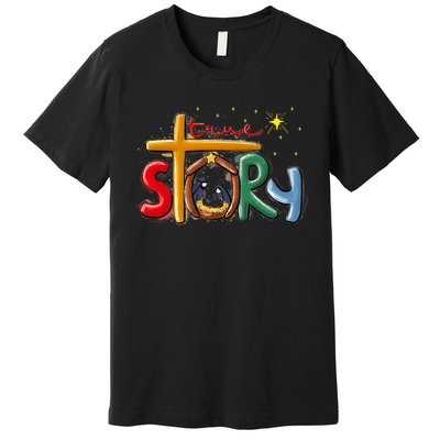 True Story Christmas Nativity Jesus Christian Christmas Premium Premium T-Shirt