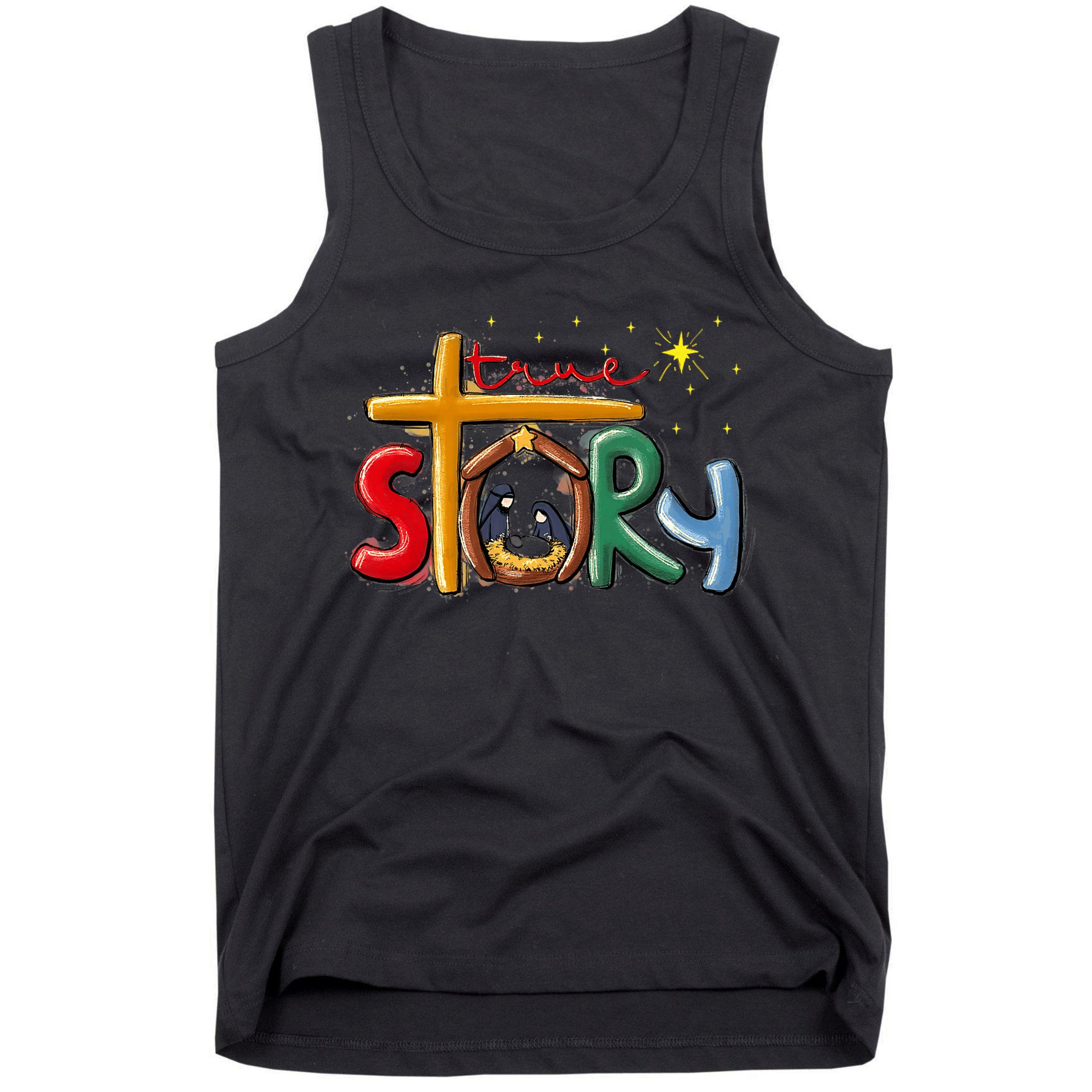True Story Christmas Nativity Jesus Christian Christmas Premium Tank Top