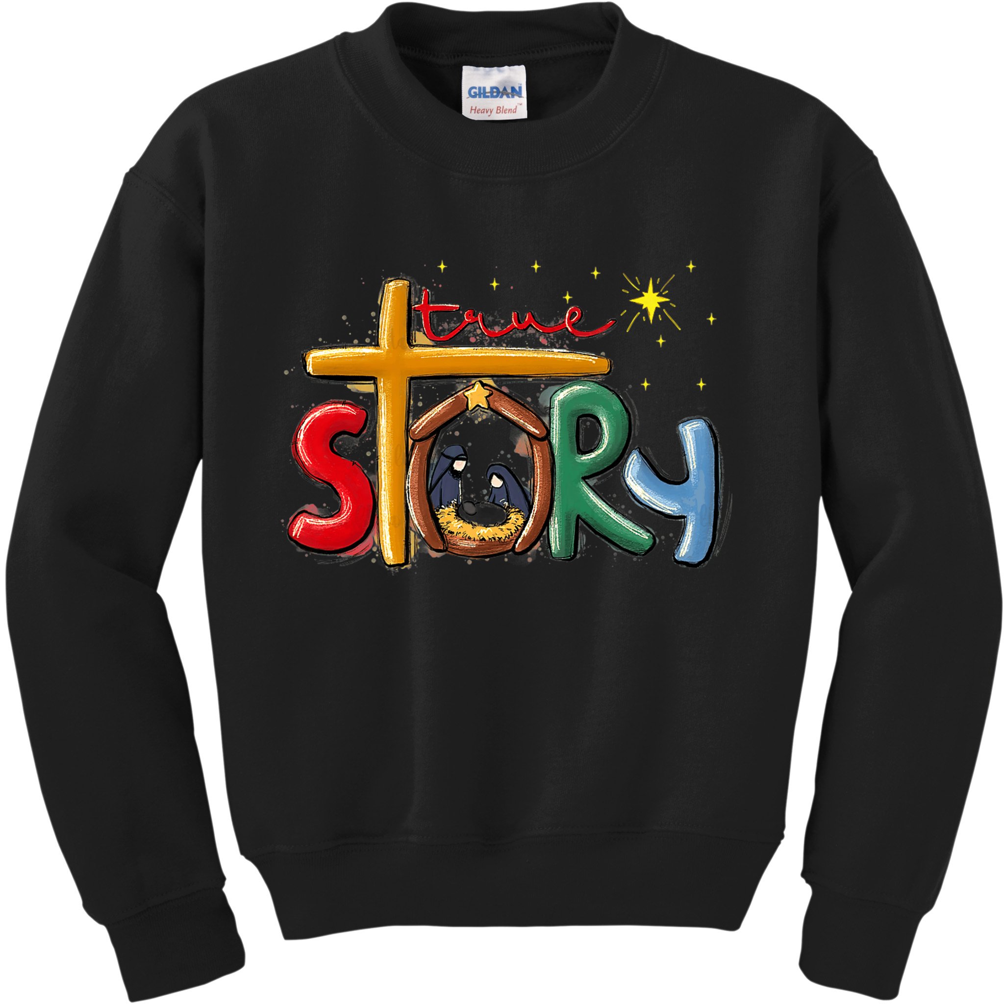 True Story Christmas Nativity Jesus Christian Christmas Premium Kids Sweatshirt