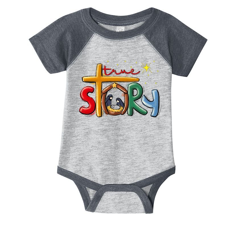 True Story Christmas Nativity Jesus Christian Christmas Premium Infant Baby Jersey Bodysuit