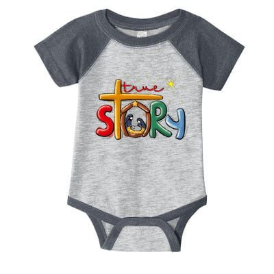 True Story Christmas Nativity Jesus Christian Christmas Premium Infant Baby Jersey Bodysuit