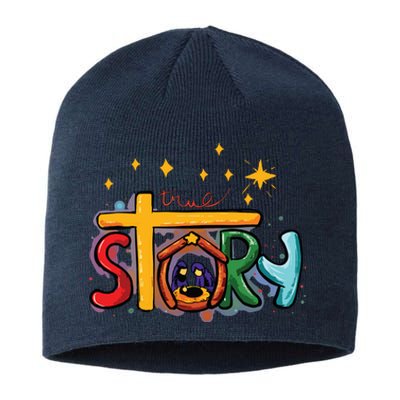 True Story Christmas Nativity Jesus Christian Christmas Sustainable Beanie