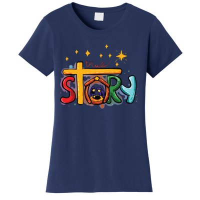 True Story Christmas Nativity Jesus Christian Christmas Women's T-Shirt