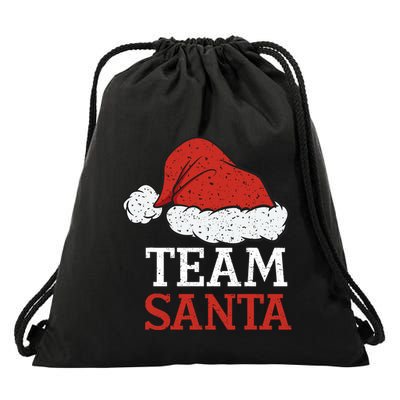 Team Santa Christmas Squad Family Matching Pajamas Drawstring Bag