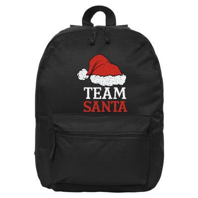 Team Santa Christmas Squad Family Matching Pajamas 16 in Basic Backpack