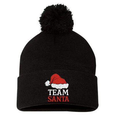 Team Santa Christmas Squad Family Matching Pajamas Pom Pom 12in Knit Beanie