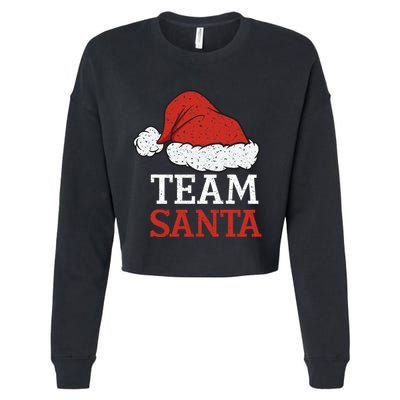 Team Santa Christmas Squad Family Matching Pajamas Cropped Pullover Crew
