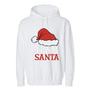 Team Santa Christmas Squad Family Matching Pajamas Garment-Dyed Fleece Hoodie