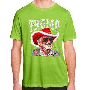 Trump Santa Cowboy Hat Christmas Texas Western Howdy Xmas Adult ChromaSoft Performance T-Shirt