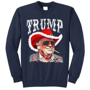 Trump Santa Cowboy Hat Christmas Texas Western Howdy Xmas Sweatshirt