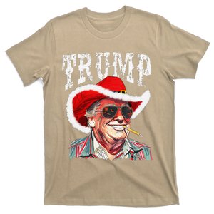 Trump Santa Cowboy Hat Christmas Texas Western Howdy Xmas T-Shirt