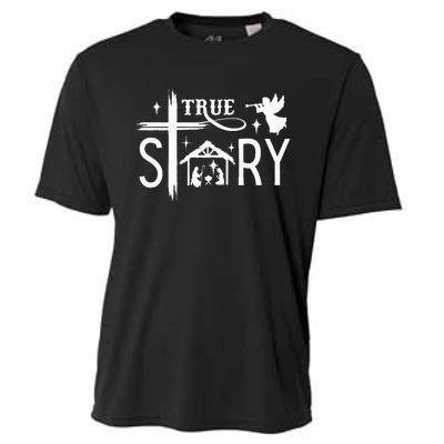 True Story Christmas Nativity Jesus Christian Cooling Performance Crew T-Shirt