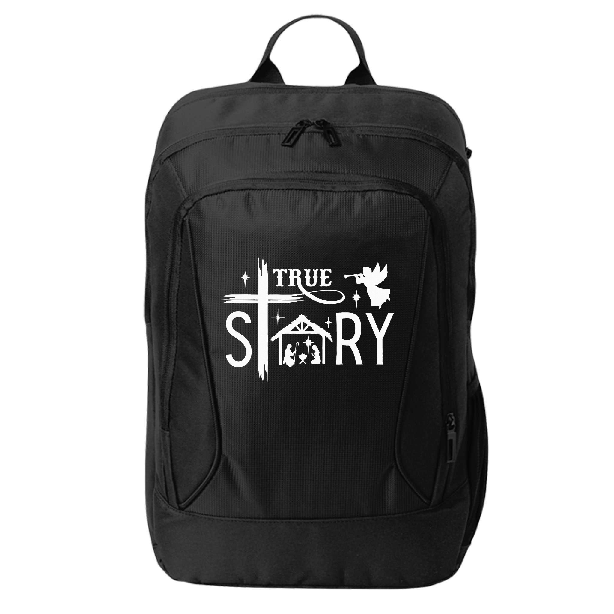 True Story Christmas Nativity Jesus Christian City Backpack