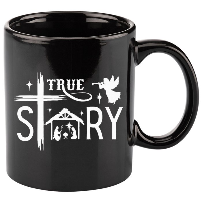 True Story Christmas Nativity Jesus Christian 11oz C Handle Ceramic Mug