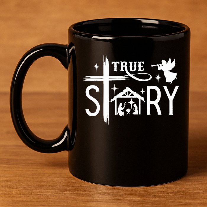 True Story Christmas Nativity Jesus Christian 11oz C Handle Ceramic Mug