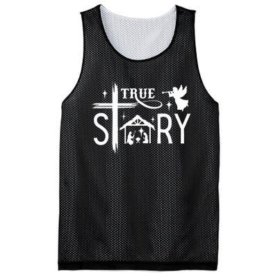 True Story Christmas Nativity Jesus Christian Mesh Reversible Basketball Jersey Tank