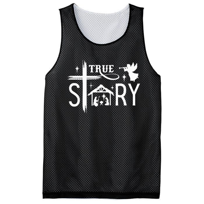 True Story Christmas Nativity Jesus Christian Mesh Reversible Basketball Jersey Tank