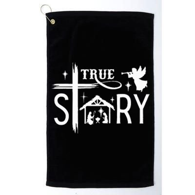 True Story Christmas Nativity Jesus Christian Platinum Collection Golf Towel