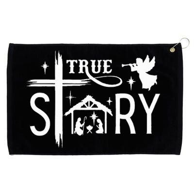 True Story Christmas Nativity Jesus Christian Grommeted Golf Towel