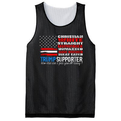 Trump Supporter Christian White Straight Unwoke Unvaxxed Mesh Reversible Basketball Jersey Tank