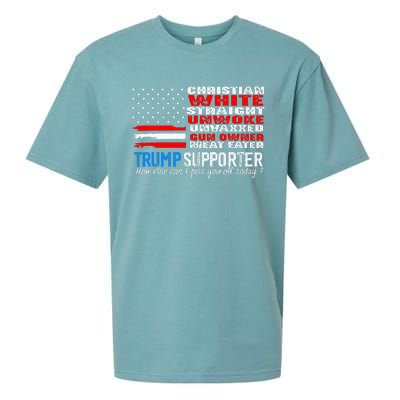 Trump Supporter Christian White Straight Unwoke Unvaxxed Sueded Cloud Jersey T-Shirt